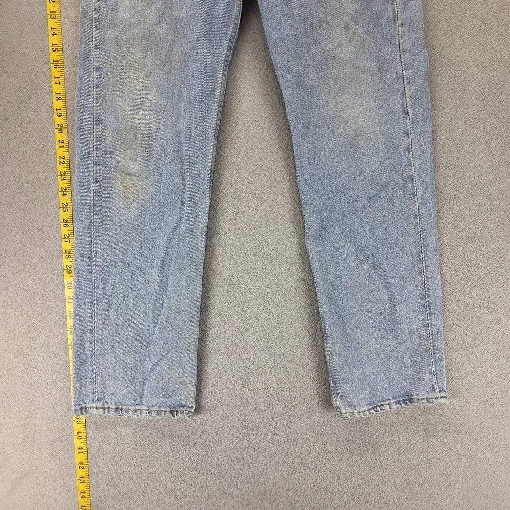 Vintage Levis 501 Jeans Mens Blue Light Wash Made In USA Button Fly Fits 31x30